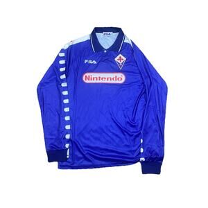 Fiorentina | Men’s Large Retro “Nintendo” Long-Sleeve Jersey